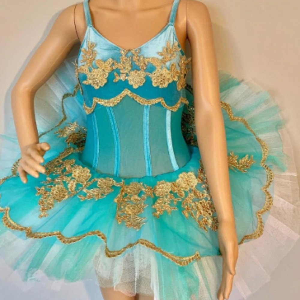 Turquoise Custom Dance Costume